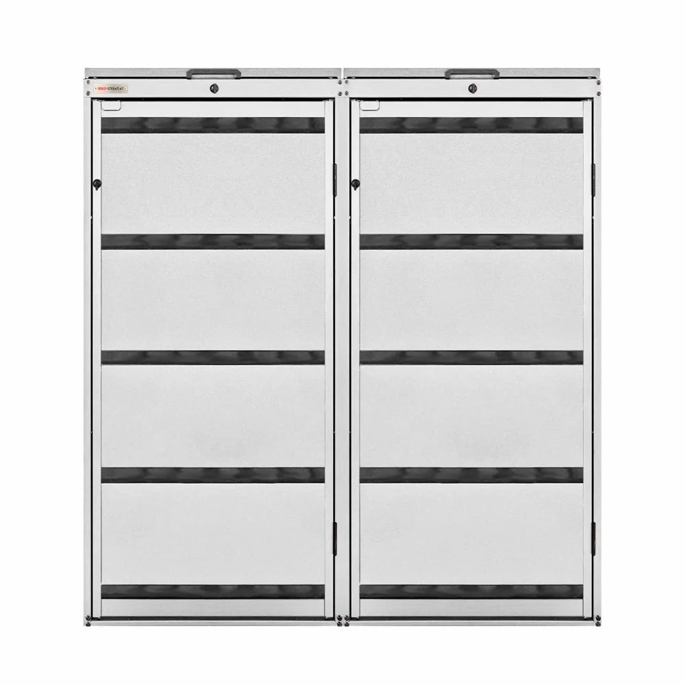 Cache Poubelle Noir 2 Places - Pour Conteneurs de 120L