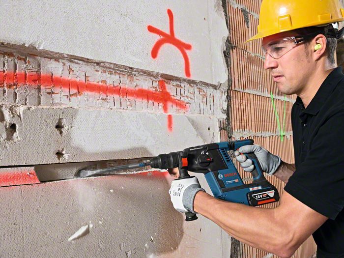 Perforateur sans-fil Bosch GBH 18V-26F + 2 batteries 5,0 Ah + chargeur 0611910007