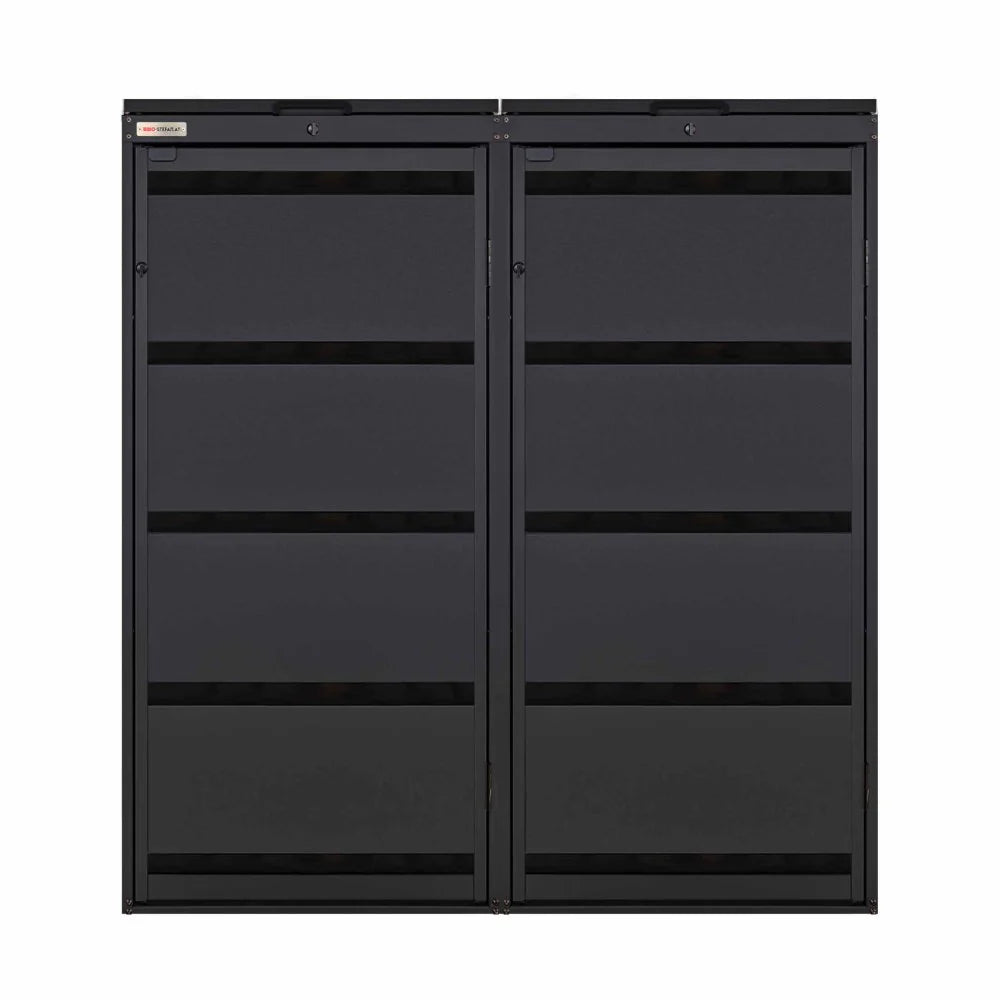 Cache Poubelle Noir 2 Places - Pour Conteneurs de 120L