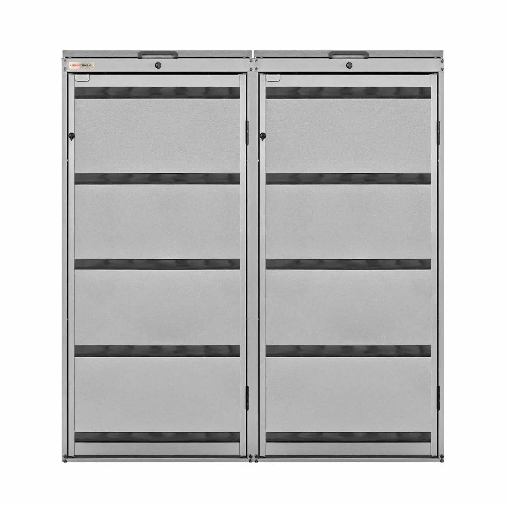 Cache Poubelle Noir 2 Places - Pour Conteneurs de 120L