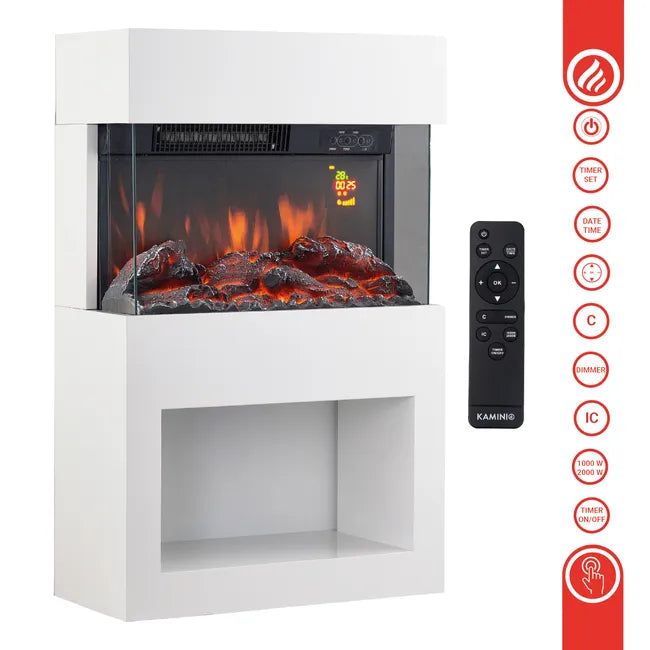 Cheminée Électrique - Poêle Électrique avec Chauffage