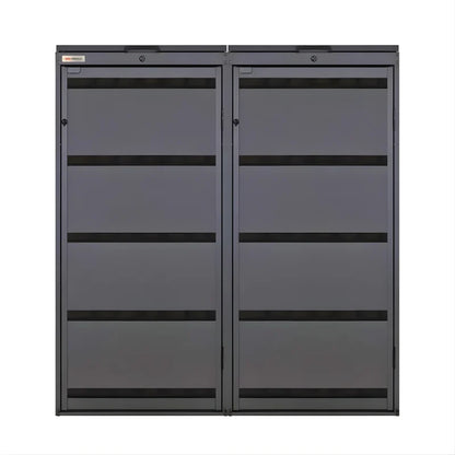 Cache Poubelle Noir 2 Places - Pour Conteneurs de 120L