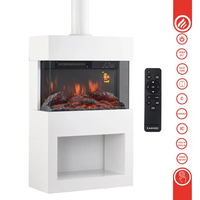 Cheminée Électrique avec Tuyau - Poêle avec Chauffage