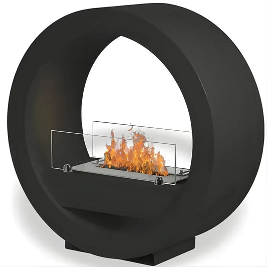 Poêle Ethanol Avec Verres - Design Rond