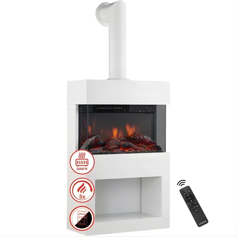 Cheminée Électrique avec Tuyau - Poêle avec Chauffage
