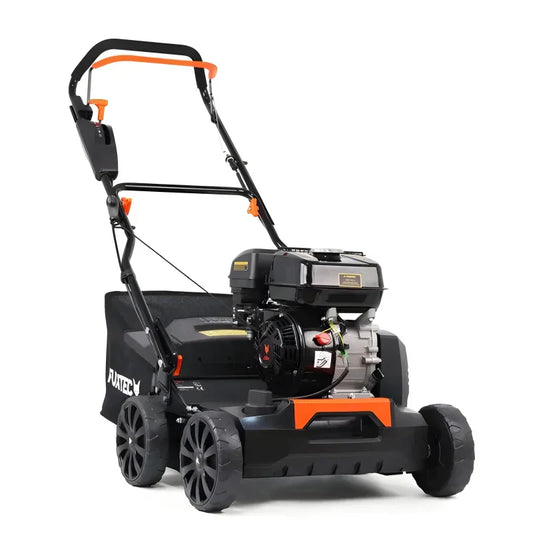 Scarificateur à gazon thermique - 212 cm³, largeur 40 cm, sac 45 l, 18 lames, 24 griffes.